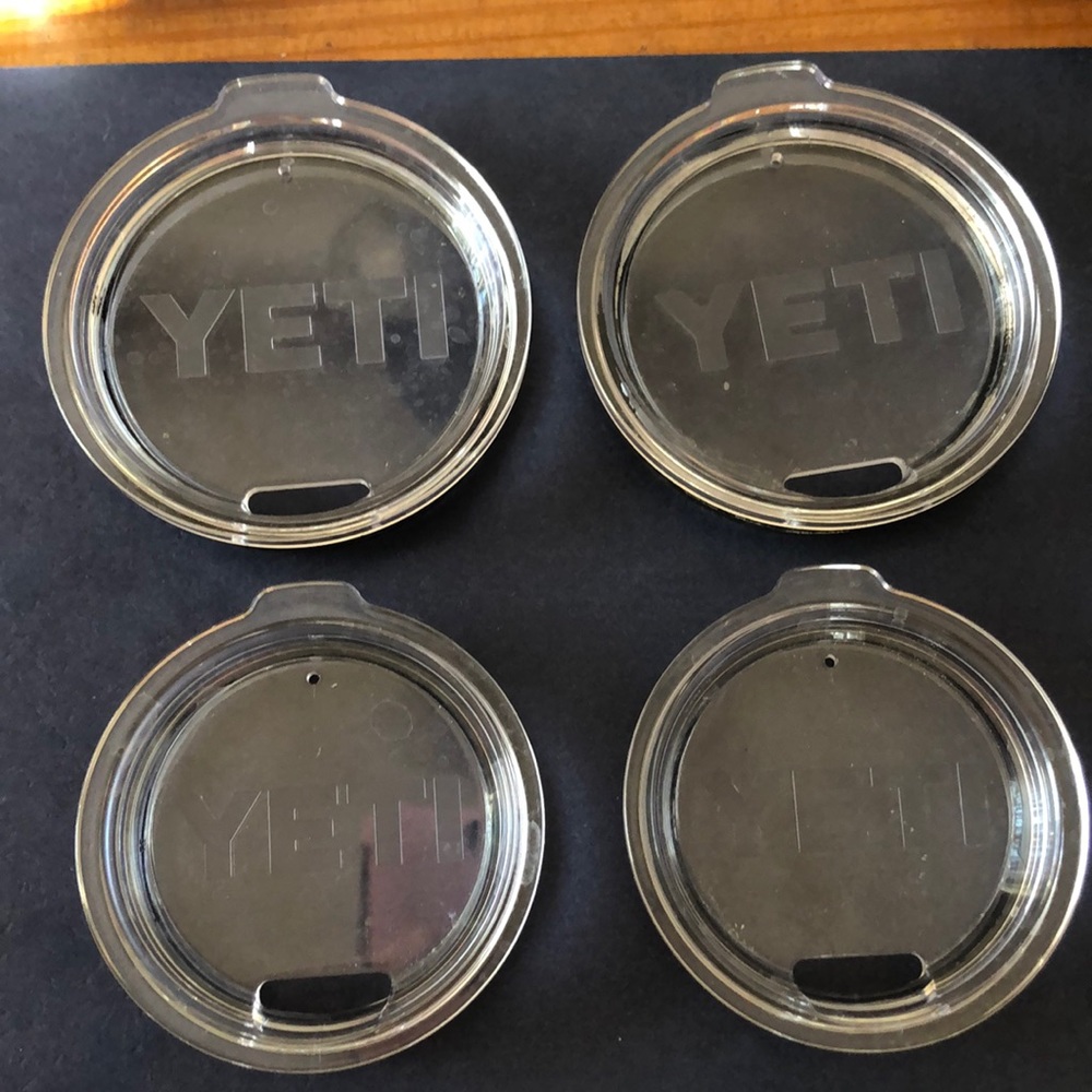 Yeti lids, bundle of four, two small and two large